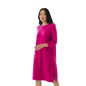 Hache Italian Wool Blend Tunic Dress | Size Medium | Hot Pink Fuchsia Winter